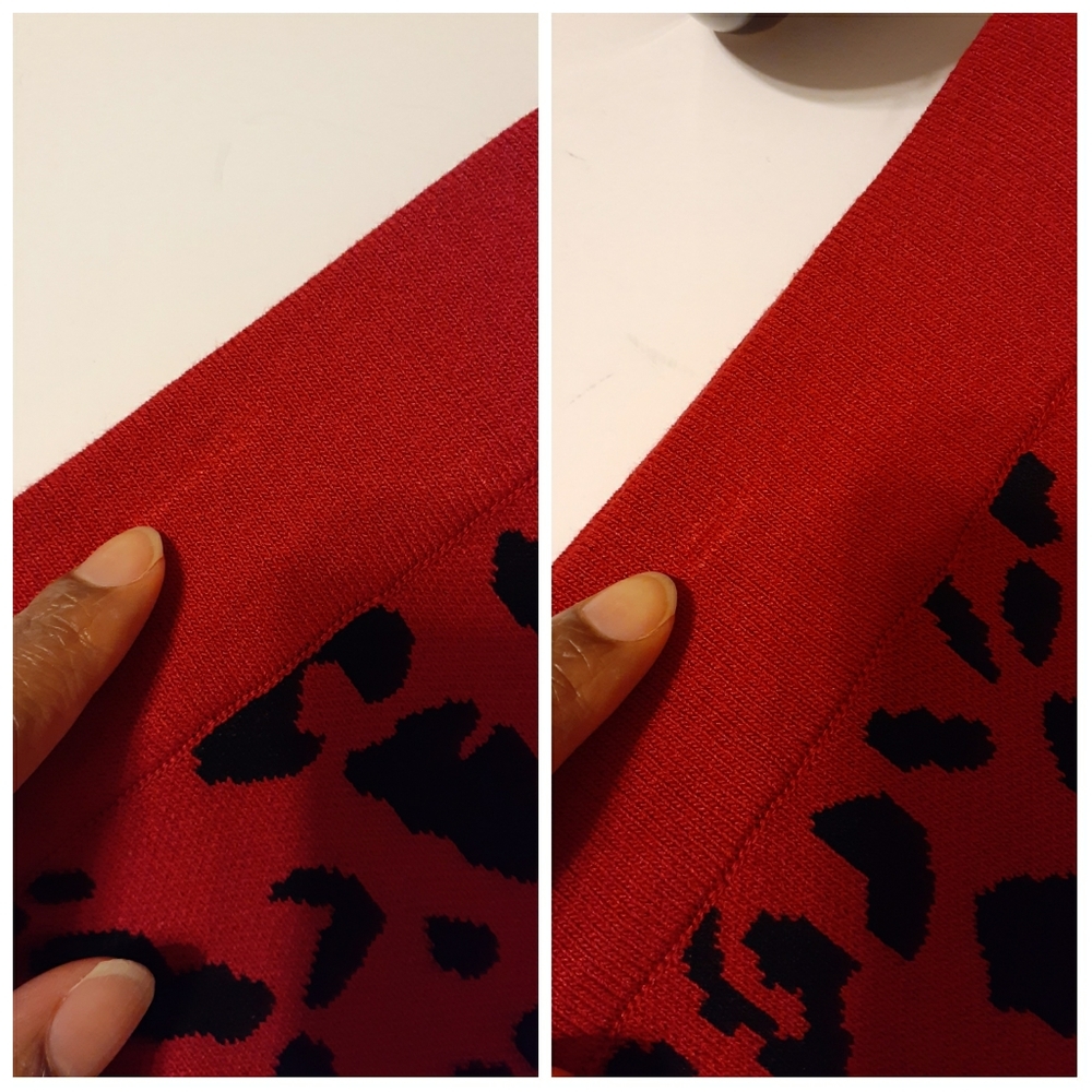 ๐NWT Love Scarlett Red & Black Leopard Skirt - Picture 6 of 7